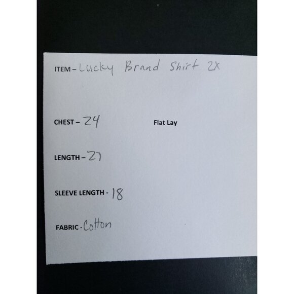 Lucky Brand Womens 2X Black & Beige Floral Print Cotton Blouse With 3/4 Sleeves - Picture 6 of 7